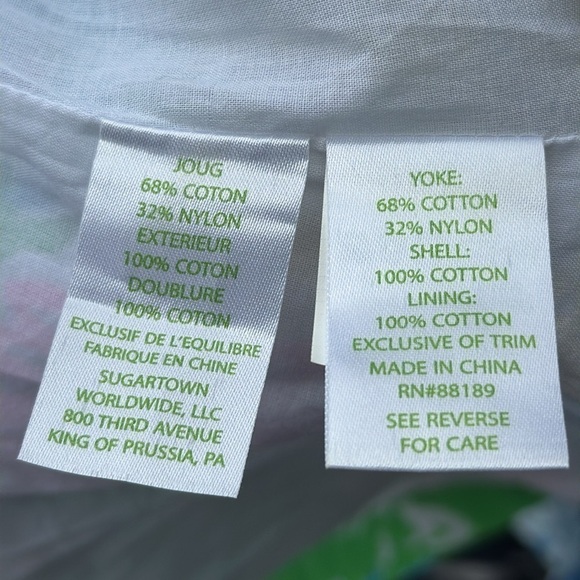 Lilly Pulitzer Raegan Hibiscus Stroll Print Lace Inset Fit & Flare Dress Size 4 - Picture 12 of 13